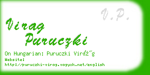 virag puruczki business card